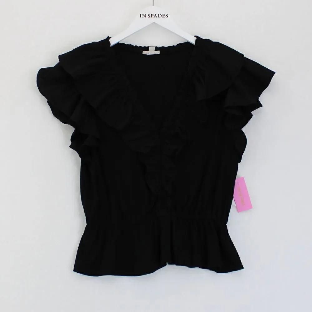 Riley & Rae Ruffled V-Neck Blouse - Picture 2 of 3